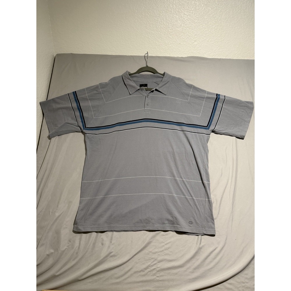 anchor blue 3 button ss polo shirt, light blue w/stripes, men's‎ xxl
